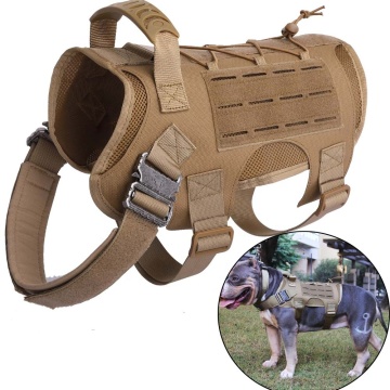 K9 Training Vest: Service Dog Harness with MOLLE System and Pulling Handle