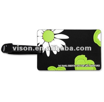 PVC flower Fashion luggage Tag funny luggage tag custom luggage tag