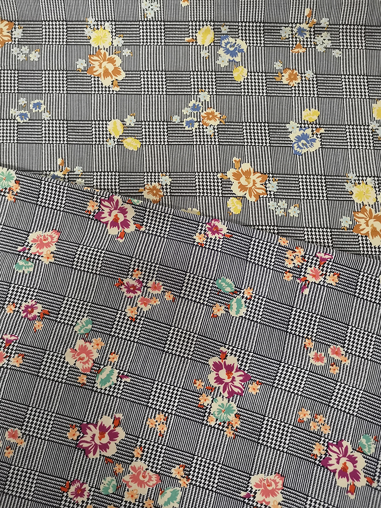 Texture Flower Rayon Challis 30S Light Printing Fabric