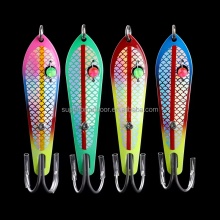 3 Inch Double Hook Stainless Steel Trolling Lure - Moving Eyes Spoons Lures Drone Spoon