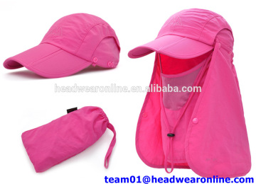 Custom ourdoor sun folding sports caps UV material caps