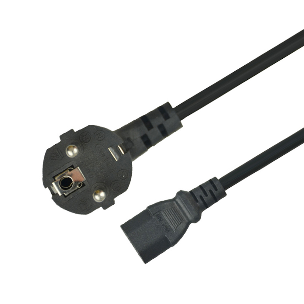 High Quality  Factory Manufacture  2 Strong Euro Plug Waterproof Pvc   1.8M Extension  For Comupter/Monitor IEC Power Cable
