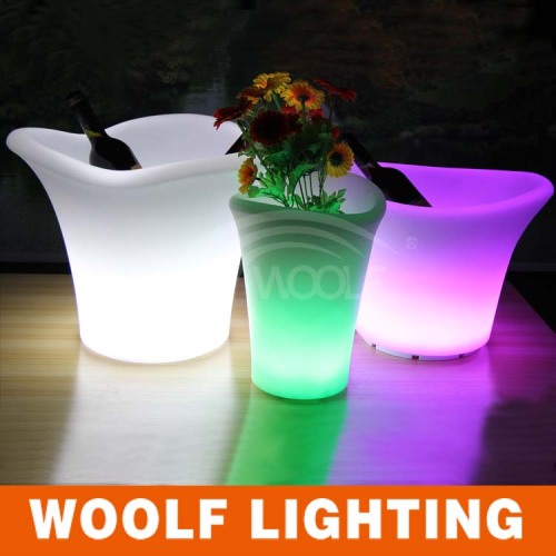 Colorful Plastic Light up Decorative Flower Pots