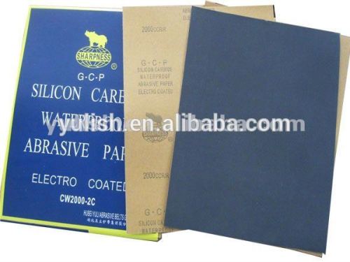 Anti-clog paint grinding silicon carbide sanding paper/waterproof abrasive paper