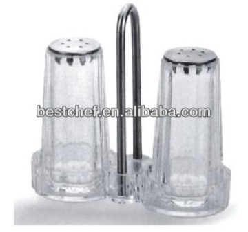 acryl Condiment set with shelf Condiment set with holder