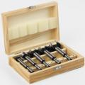 Wood 5pcs forstner drill bits in wood box