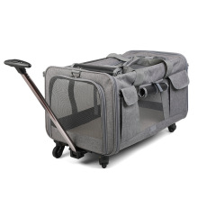 Foldable Pet Travel Bag with Detachable Wheels - Dog Stroller & Cat Carrier