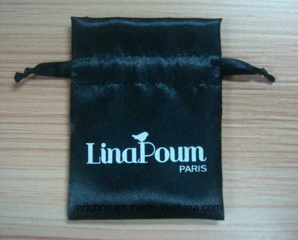 Jy-Sp01 Black Stain Fabric Gift Jewelry Drawstring Pouch