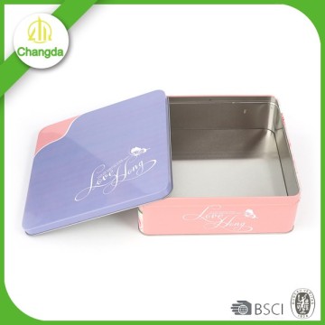 rectangle fancy tin box