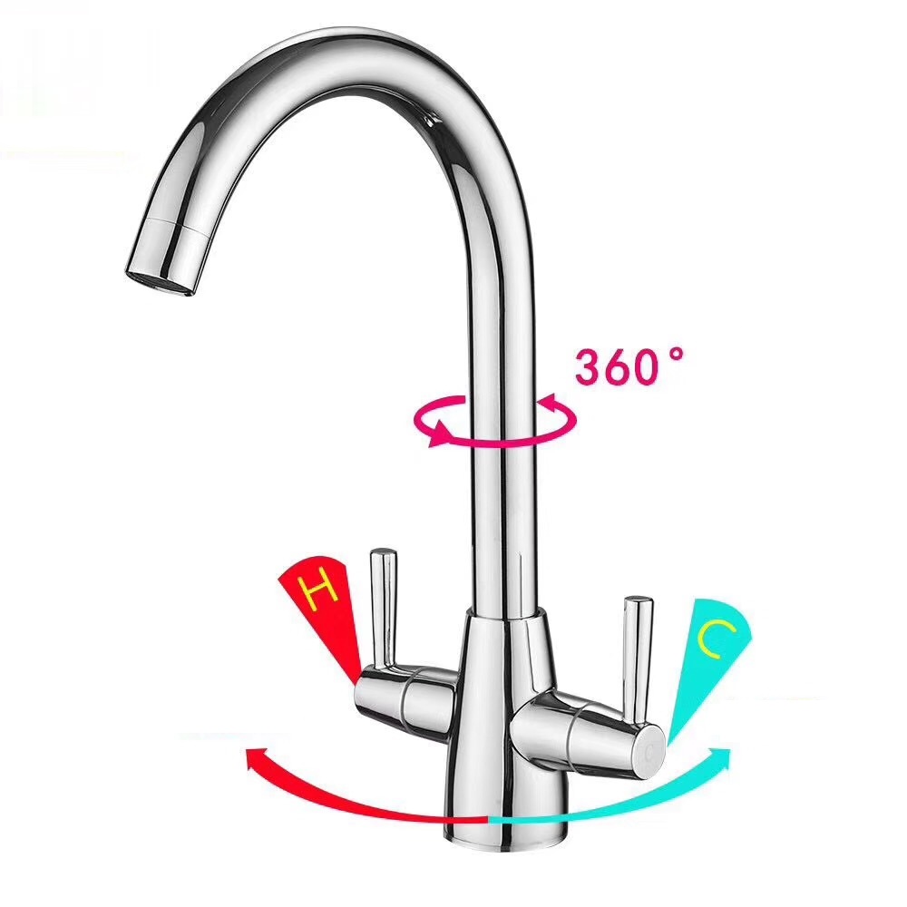 A0043B Modern design chrome brass kitchen faucet,Deck mounted kitchen sink mixer,Single hole brass kitchen sink mixer tap