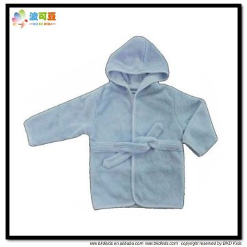 BKD plain coral fleece infant bathrobe