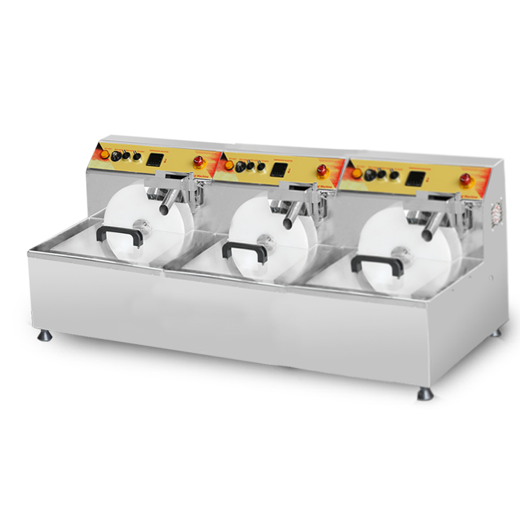 commerial three-head chocolate tempering machine for sale