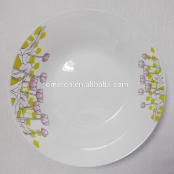 Wholesale cheap stoneware dinner plate/cake plate/dessert plate, 10.5" decal stoneware flat plate