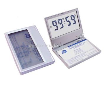 Name Card Holder with clock,alarm