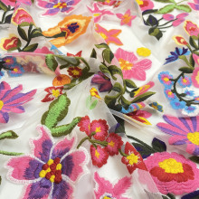 2024 Luxury Embroidered Fabric Christmas Chenille Patches & Bridal Lace Fabrics for Wedding Dresses