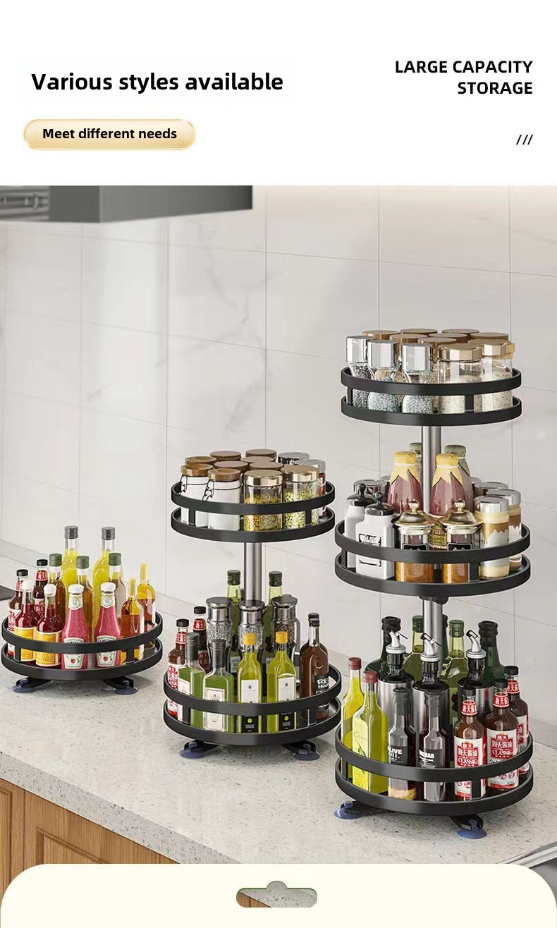 Dönebilen Metal Döner Tabla Depolama Rafı Rotatable Metal Turntable Storage Rack