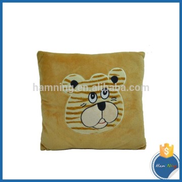 25x25cm plush animal pillow with embroidery