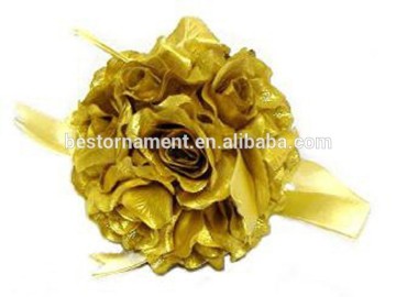 Wedding GOLD Kissing FLOWER BALLS