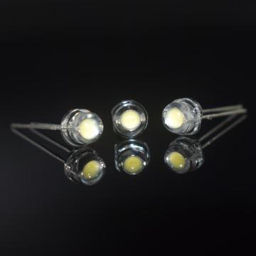 White LED 5mm Straw Hat 2000-2200mcd Pure White