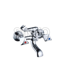 Double Handle Nickle Plated Bath Faucet