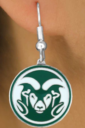 Lead, Cadmium, & Nickle Free Colorado State University "Rams" Logo Earring College Jewelry