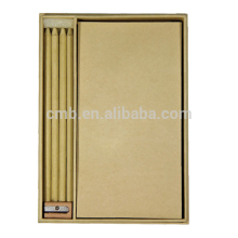 Natural Business Memo Notepad with Pencils for Office
