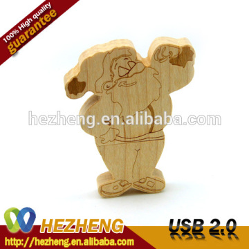 Eco-Friendly 32GB Wood Santa USB Lipstick With Wholesale Price Customized Free Samples