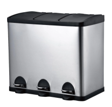 Sortable pedal trash can