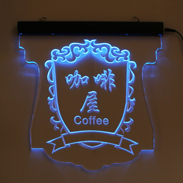 Custom Ceiling Hanging LED Sign - Edge Lit Acrylic LED Sign