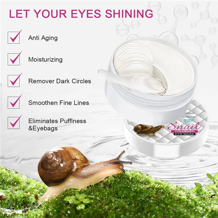 OEM/ODM Snail Under Eye Patches Collage Eye Bags Dark Circles Treatment Eye Mask