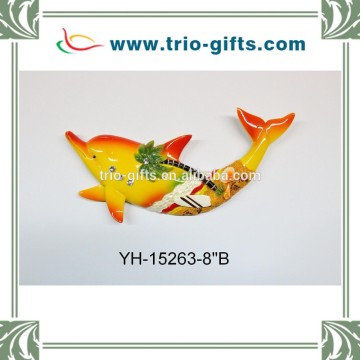 Polyresin dolphin souvenir wall plaque for sale