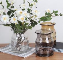 clear mini recycled glass vases for flowers