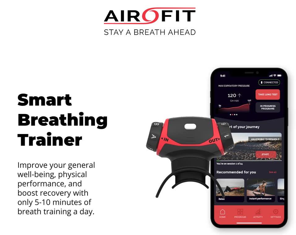 Breathing Exercise Device Guided Smart Breathing Trainer Muscle Trainer for Enhanced Lung Capacity Physical Performance