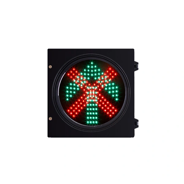 200mm LED Traffic Signal Light with Red Cross and Green Arrow 