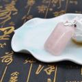 Natural Rose Quartz Women Chakra Rectangle Gemstone Pendant Necklace