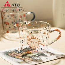 Creative Flower Coffee Mug Office Glass Water Cup