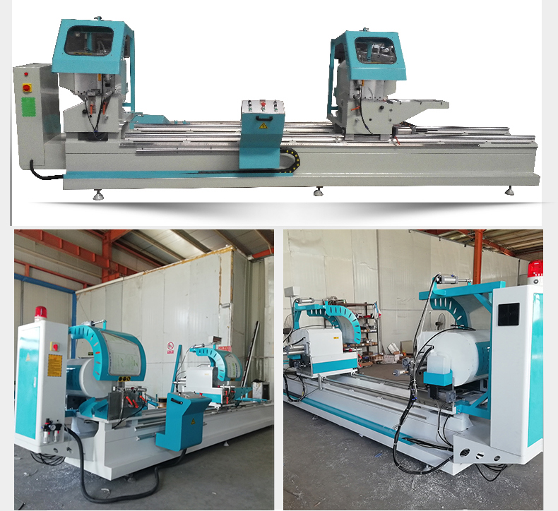 High precision CNC aluminum profile window door double head mitre cutting saw machine for aluminum fabrication