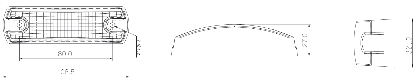 New Designed DOT Approval Amber LED Side Marker Lamps