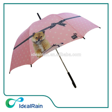 Pink color Cute design studio pet umbrella for kid