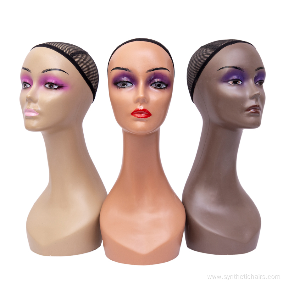 Long Neck Wig Head Half Body Mannequin Head