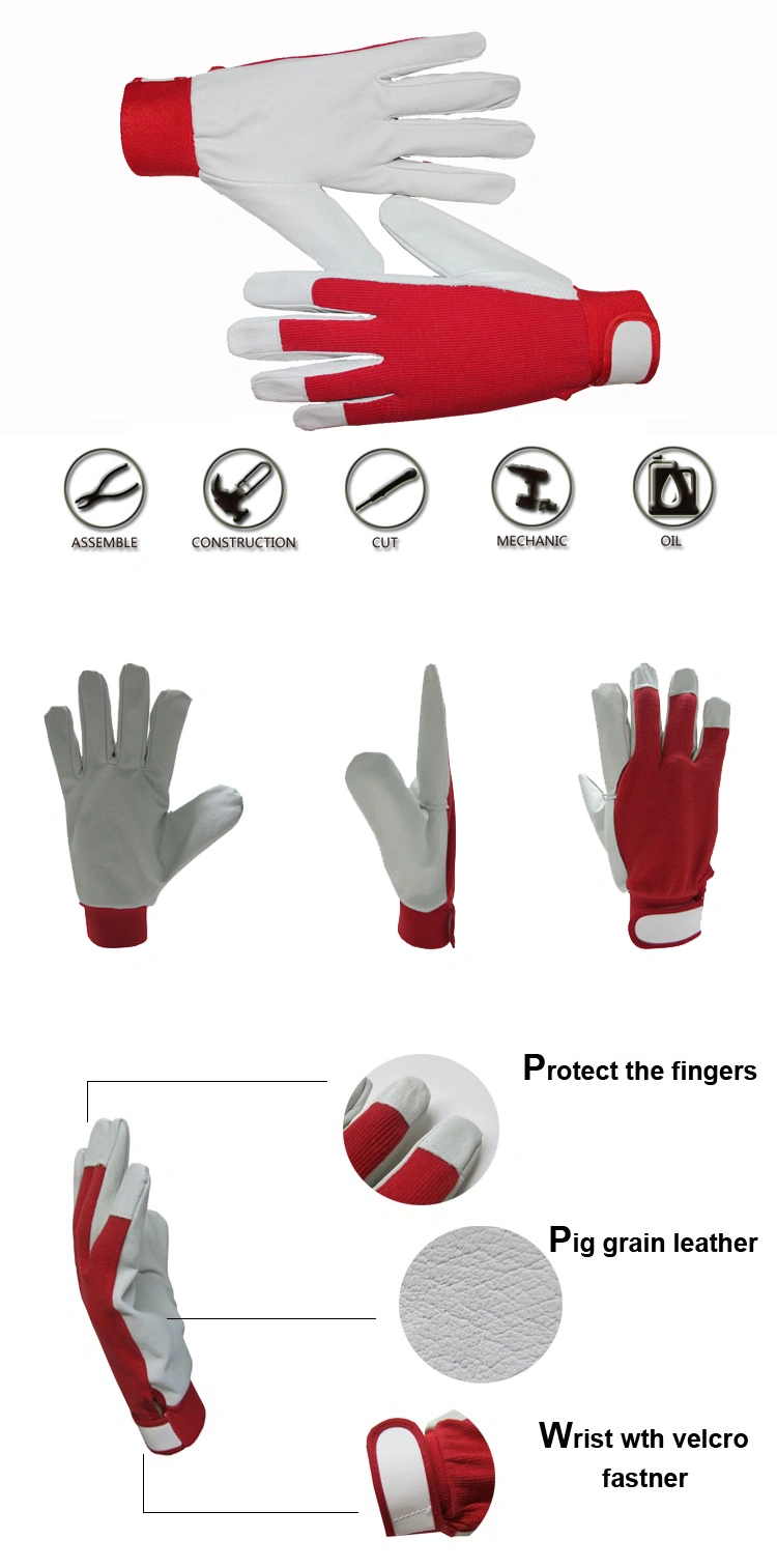 High Quality Pig Grain Leather Hand Glove