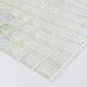 Mosaic White Tile Backsplash Crystal Glass Mosaic