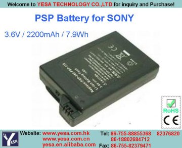 Battery for SONY Game Player PSP-110