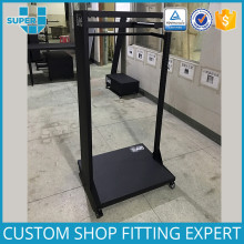 Commercial Fashionable Display Rolling Garment Rack With Wheel