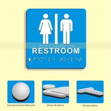 Professional Customized Braille Restroom ADA Signs