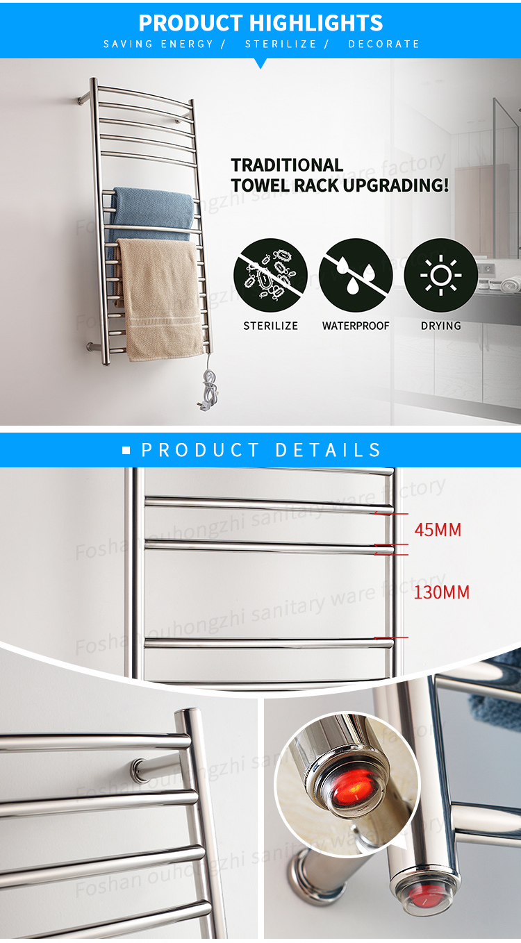 Factory price Stainless steel towel rack Free standing towel rack Heater towel rack