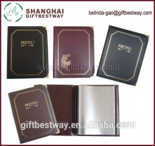 A4 genuine leather menu holder