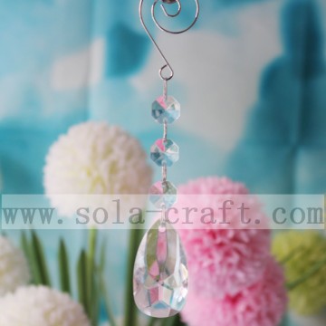 Pendentif de guirlande d&#39;arbre de mariage acrylique à facettes naturelles pièces de lustre en cristal clair de roche