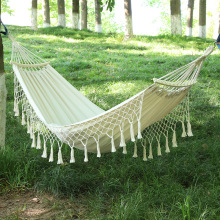 Large Brazilian Macrame Fringe Double Deluxe Hammock for Beach and Home Use