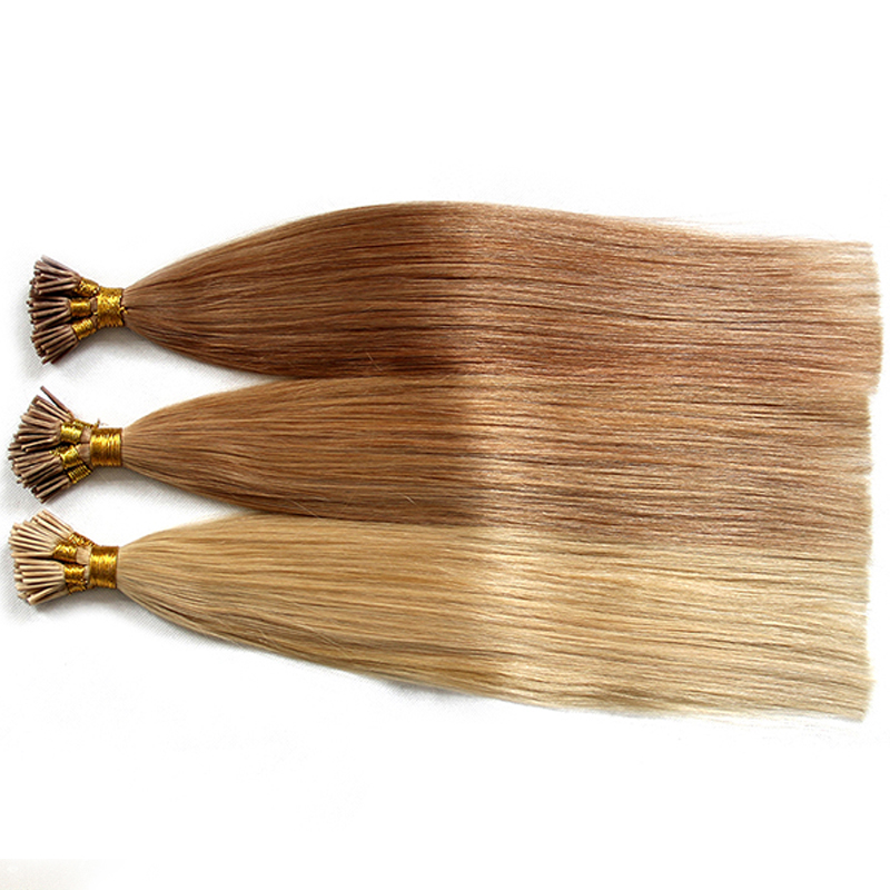 Double drawn pre-bonded raw indian hair i tips, full cuticle keratin i tip remy raw hair extension